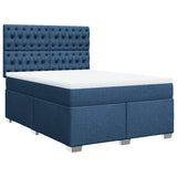 Giroletto a Molle con Materasso Blu 160x200 cm in Tessuto