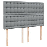 Giroletto a Molle con Materasso Grigio Chiaro 160x200cm Tessuto