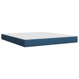 Giroletto a Molle con Materasso Blu 180x200 cm in Tessuto
