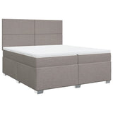 Giroletto a Molle con Materasso Tortora 200x200 cm in Tessuto