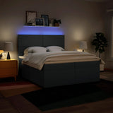 Giroletto a Molle con Materasso Blu 200x200 cm in Tessuto