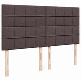 Giroletto a Molle con Materasso Marrone Scuro 200x200cm Tessuto