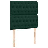 Giroletto a Molle con Materasso Verde Scuro 100x200 cm Velluto