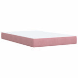 Giroletto a Molle con Materasso Rosa 120x190 cm in Velluto