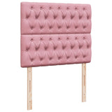 Giroletto a Molle con Materasso Rosa 120x190 cm in Velluto
