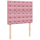 Giroletto a Molle con Materasso Rosa 120x190 cm in Velluto