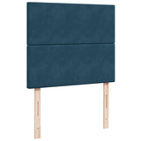 Giroletto a Molle con Materasso Blu 120x200 cm in Velluto