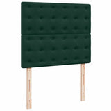 Giroletto a Molle con Materasso Verde Scuro 120x200 cm Velluto