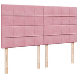 Giroletto a Molle con Materasso Rosa 180x200 cm in Velluto