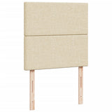 Giroletto a Molle con Materasso Crema 90x190 cm in Tessuto