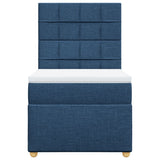 Giroletto a Molle con Materasso Blu 90x200 cm inTessuto
