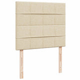 Giroletto a Molle con Materasso Crema 120x190 cm in Tessuto