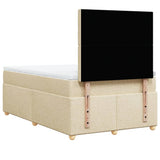 Giroletto a Molle con Materasso Crema 120x190 cm in Tessuto