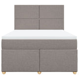 Giroletto a Molle con Materasso Tortora 140x190 cm in Tessuto