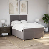 Giroletto a Molle con Materasso Tortora 140x190 cm in Tessuto