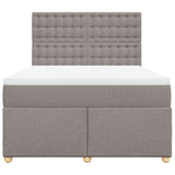 Giroletto a Molle con Materasso Tortora 140x190 cm in Tessuto