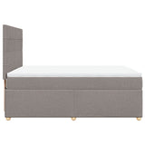 Giroletto a Molle con Materasso Tortora 140x200 cm in Tessuto