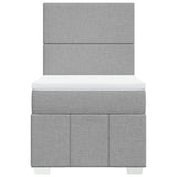 Giroletto a Molle con Materasso Grigio Chiaro 90x200 cm Tessuto
