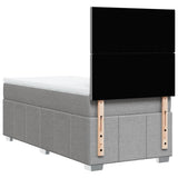 Giroletto a Molle con Materasso Grigio Chiaro 90x200 cm Tessuto