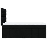Giroletto a Molle con Materasso Nero 90x200 cm in Tessuto