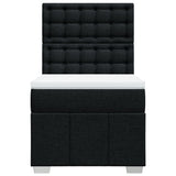 Giroletto a Molle con Materasso Nero 90x200 cm in Tessuto