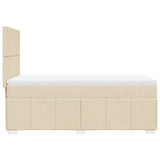 Giroletto a Molle con Materasso Crema 100x200 cm in Tessuto