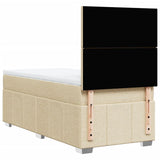 Giroletto a Molle con Materasso Crema 100x200 cm in Tessuto