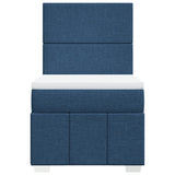 Giroletto a Molle con Materasso Blu 100x200 cm in Tessuto