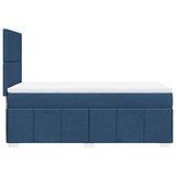 Giroletto a Molle con Materasso Blu 100x200 cm in Tessuto