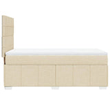 Giroletto a Molle con Materasso Crema 100x200 cm in Tessuto