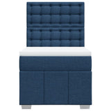 Giroletto a Molle con Materasso Blu 100x200 cm in Tessuto
