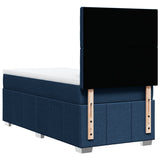 Giroletto a Molle con Materasso Blu 100x200 cm in Tessuto