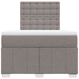 Giroletto a Molle con Materasso Tortora 120x190 cm in Tessuto
