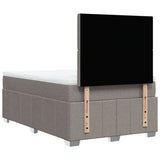 Giroletto a Molle con Materasso Tortora 120x190 cm in Tessuto
