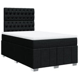 Giroletto a Molle con Materasso Nero 120x200 cm in Tessuto