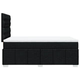 Giroletto a Molle con Materasso Nero 120x200 cm in Tessuto