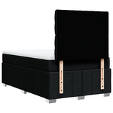 Giroletto a Molle con Materasso Nero 120x200 cm in Tessuto