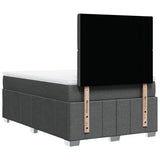 Giroletto a Molle con Materasso Grigio Scuro 120x200 cm Tessuto