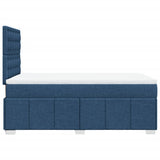 Giroletto a Molle con Materasso Blu 120x200 cm in Tessuto
