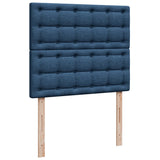 Giroletto a Molle con Materasso Blu 120x200 cm in Tessuto