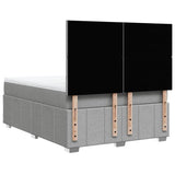 Giroletto a Molle con Materasso Grigio Chiaro 140x190cm Tessuto