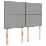 Giroletto a Molle con Materasso Grigio Chiaro 140x190cm Tessuto