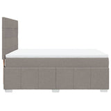 Giroletto a Molle con Materasso Tortora 140x190 cm in Tessuto