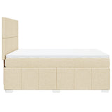 Giroletto a Molle con Materasso Crema 140x200 cm in Tessuto