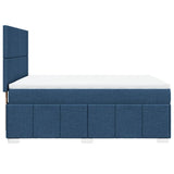 Giroletto a Molle con Materasso Blu 160x200 cm in Tessuto