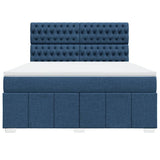 Giroletto a Molle con Materasso Blu 180x200 cm in Tessuto