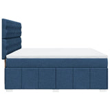 Giroletto a Molle con Materasso Blu 180x200 cm in Tessuto