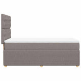 Giroletto a Molle con Materasso Tortora 90x190 cm in Tessuto