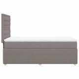Giroletto a Molle con Materasso Tortora 100x200 cm in Tessuto