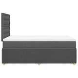 Giroletto a Molle con Materasso Grigio Scuro 120x200 cm Tessuto